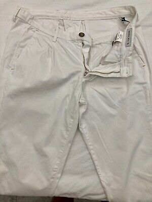 Manuel Ritz Pantalone Da Uomo Slim Fit Elegante Bianco Tg. 48
