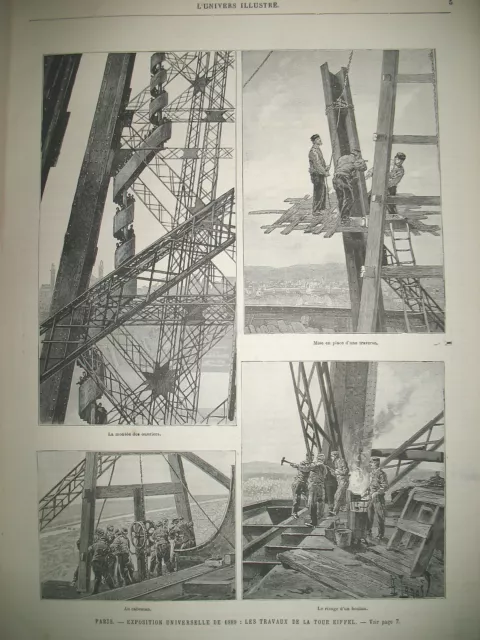 Expo Universelle Travaux Tour Eiffel La Roquette Execution Prado Guillotine 1889 2