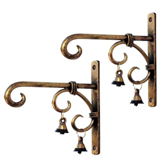 Handmade Eco-Friendly Vintage Iron Antique Gold Finish Wall Bracket  8"x8"x1" In