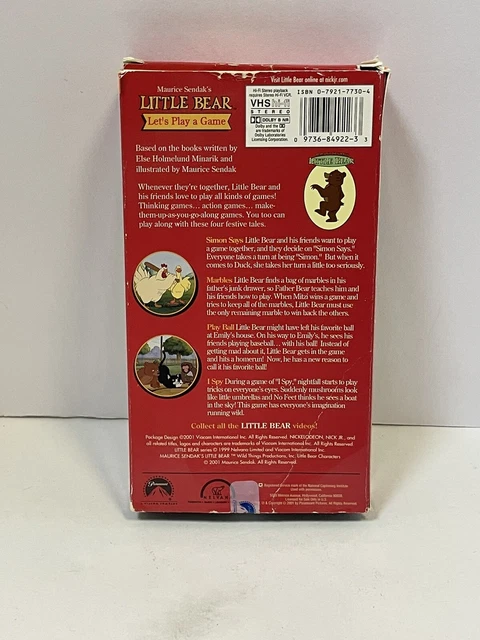 LITTLE BEAR - Lets Play a Game (VHS, 2001) Nickelodeon Nick Jr. £6.27 ...