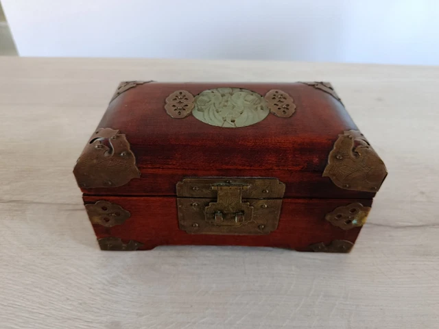 Boîte à Bijoux Ancienne En Bois Marron - Style Vintage, Parfaite Pour Collection Ou Rangement