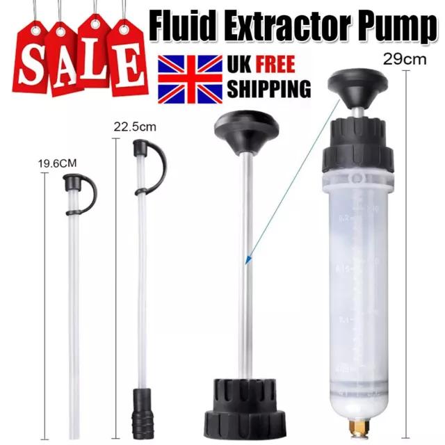 Oil Fluid Extractor Manual Suction Pump Vacuum Fuel Car Boat Transfer 200CC UK