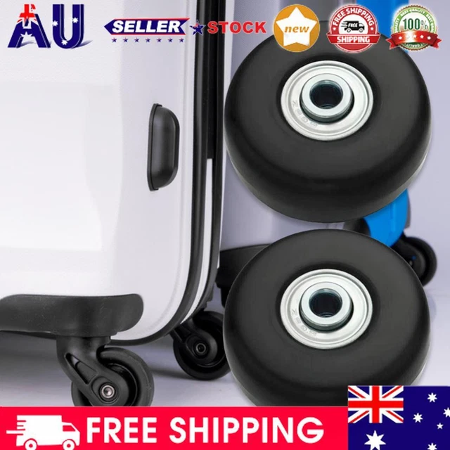 1 Pair Rubber Casters Mute Trolley Case Wheels Deluxe Repair Tool (41*18mm)