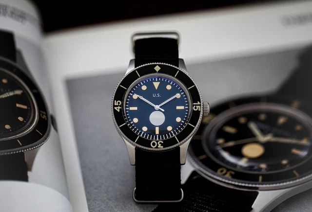 Watchdives Orologio Subacqueo Da Uomo, Vintage WD50 Fathoms NH35 NH38 Orologi Automatici 40 Mm Vetro Bombato 300 M Orologio Da Polso Subacqueo Impermeabile Quadrante Nero Con Cinturino In Nylon - Foto 11