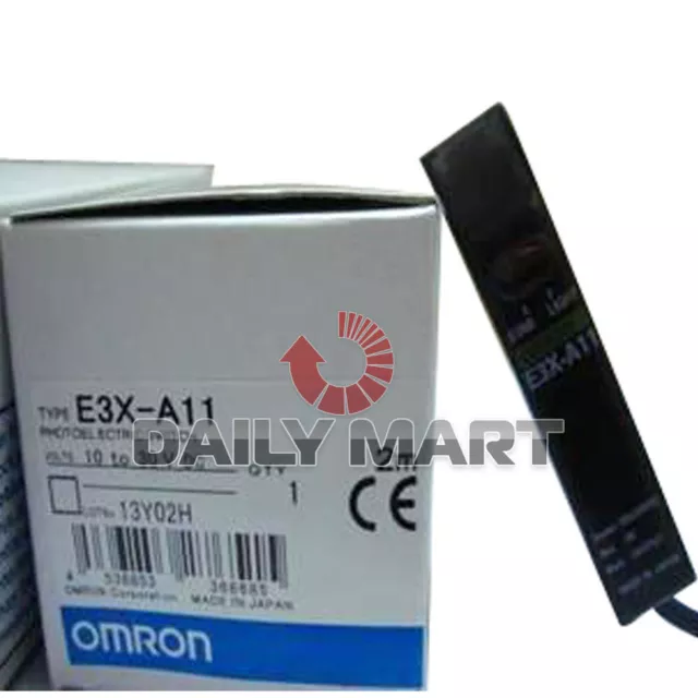 Omron E3X-A11 E3Xa11 Photoelectric Sensor Switch Amp 10 To 30 Vdc New