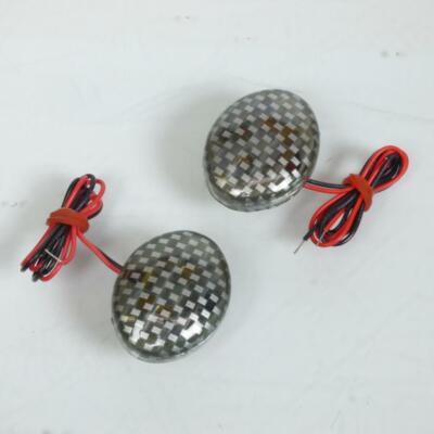 Mini Clignotant œil De Chat Carbone A Led Auto Moto Scooter Quad Feu Eur 4 99 Picclick Fr