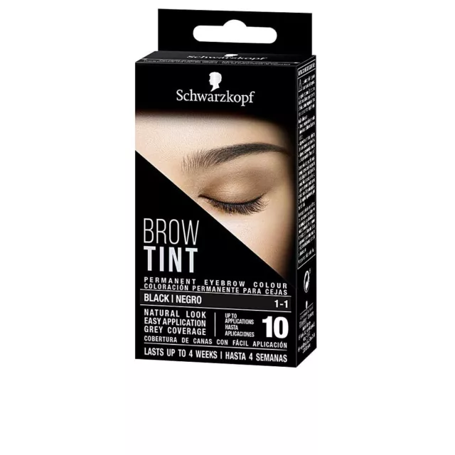 Maquillage Schwarzkopf Mass Market women BROW TINT tinte cejas #1-1-negro