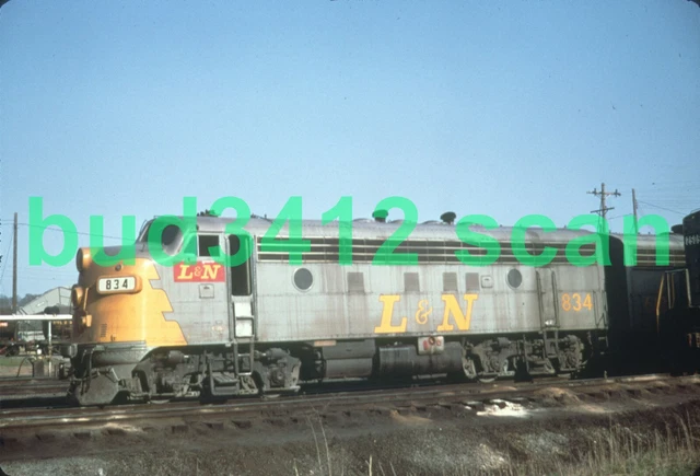 LN L&N Louisville & Nashville F7 #834 at Birmingham AL 1970 DUPLICATE Slide!
