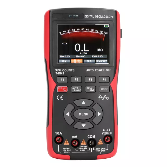 2 In 1 Handheld Digital Automotive Oscilloscope Multimeter Amp Ohm Volt Meter