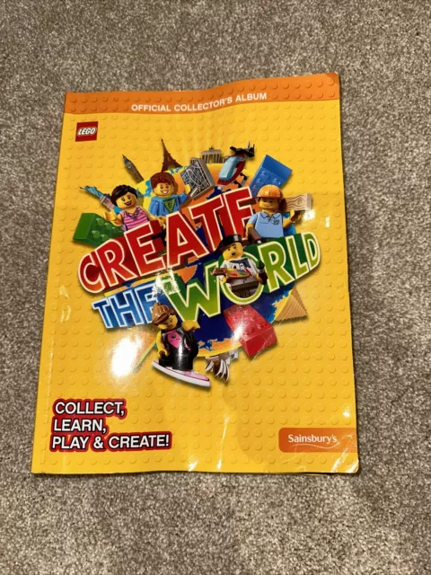 Sainsbury's LEGO CREATE THE WORLD Album & Cards (62/69/ 90 Missing)