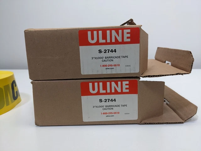 ULINE S-2744 3X1000FT Barricade Tape "Caution" (Lot Of 2)