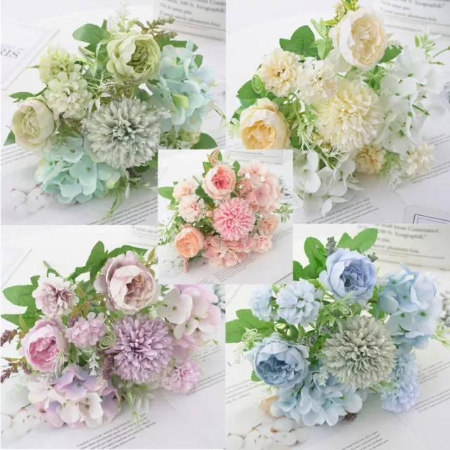 Artificial Silk Fake Flowers Wedding Bouquet Bridal Decor Wedding Party Home DIY