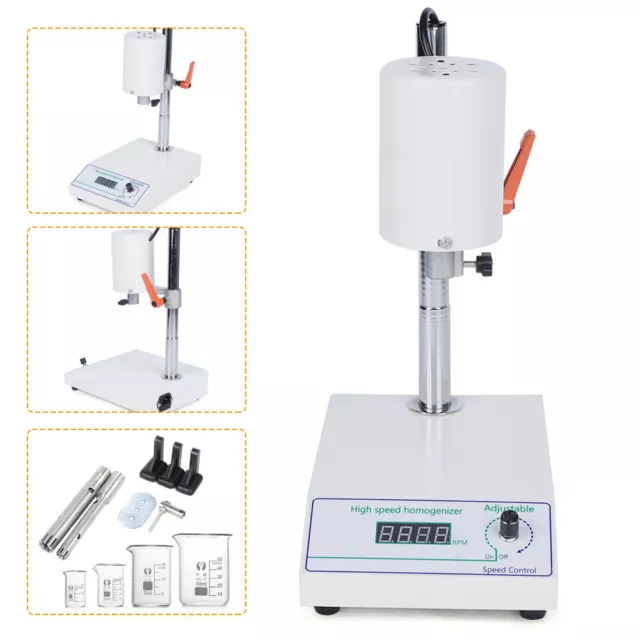 Electric Stirrer Mixer Agitator Lab Homogenizer Disperser Emulsifier High Speed