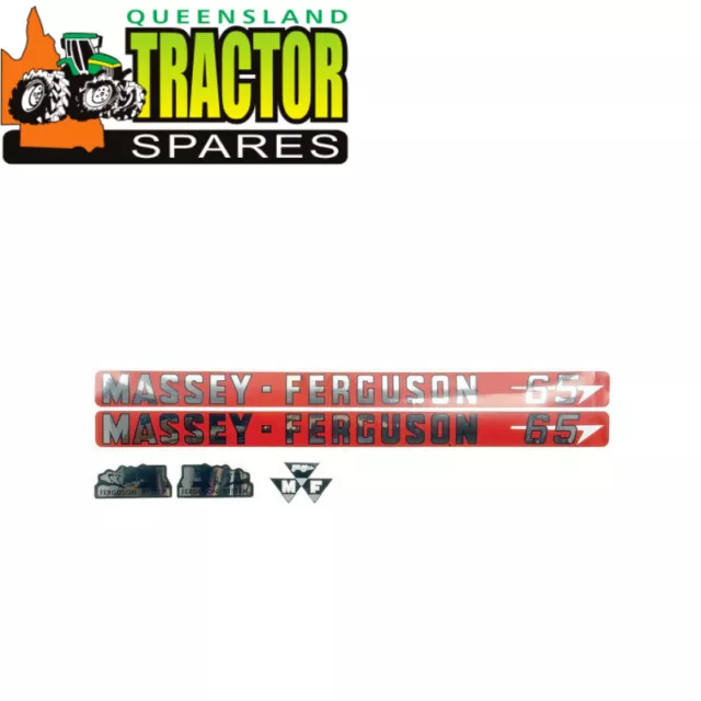 Tractor Bonnet Decal Sticker Set For Massey Ferguson 65