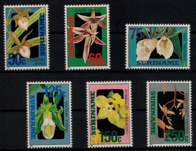 Surinam; Orchideen 1992 kpl. **  (12,-)