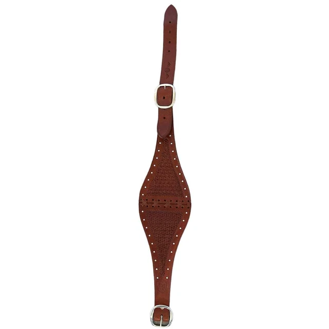 RARE! Old Pueblo El Brown Maker TOOL LEATHER STUDDED DOUBLE BUCKLE WIDE BELT Brown Leather Studded Belt: Hand Tooled Vintage Style Modern  main image 3