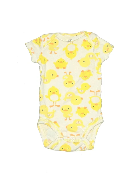 Just One You Made by Carter's Girls Yellow Short Sleeve Bodysuit 3 Months