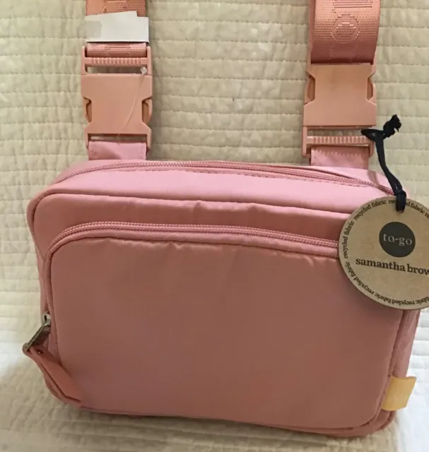 Samantha Brown To Go Convertible Travel Sling Bag Pink 2