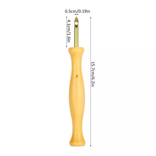 Wooden Handle Punch Needle Knitting Embroidery Pen Tool for UK