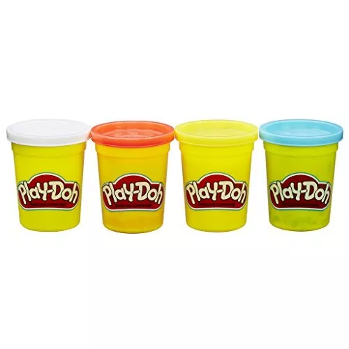 Play-Doh B6508ES0 Hasbro B6508EL2-4er Pack Grundfarben Knete, für