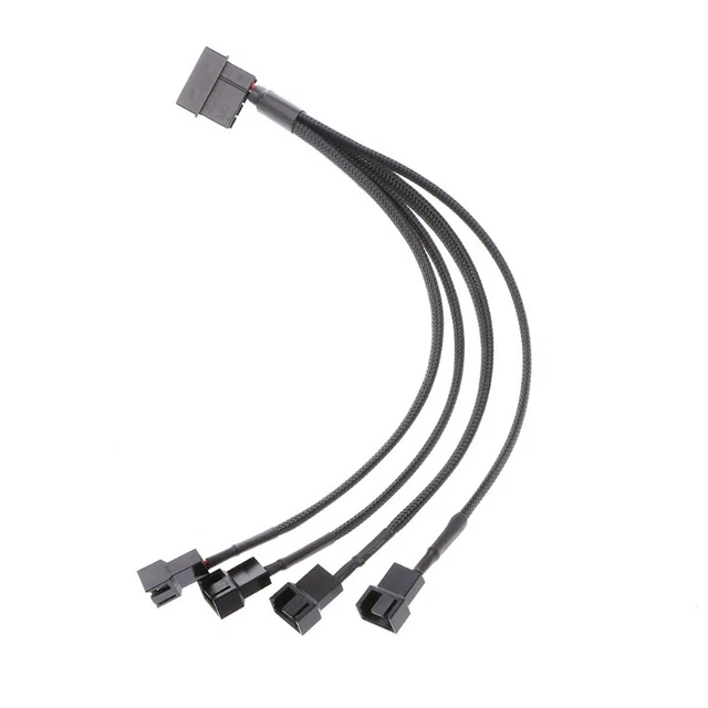 1PC 4PIn Molex to 4PCS 3PIN 4PIn Splitter Computer for  CPU GPU Fan Connecto