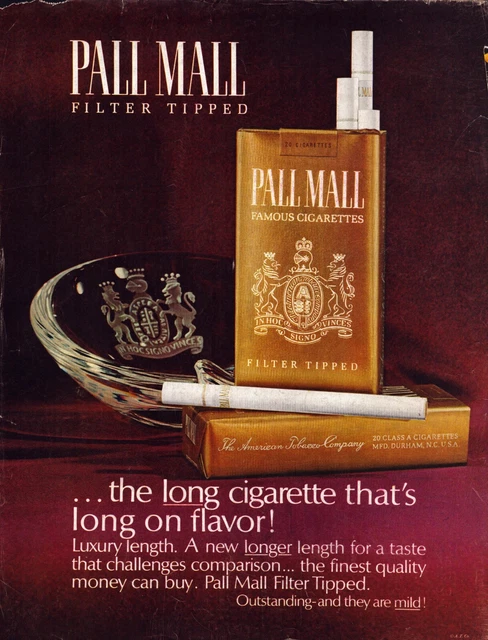 1966 Print Ad  Pall Mall Cigarettes/Canadian Club etc.  Approx. 14x10