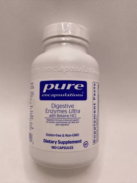 Pure Encapsulations Digestive Enzymes Ultra with Betaine Hcl 180 caps (#1066)