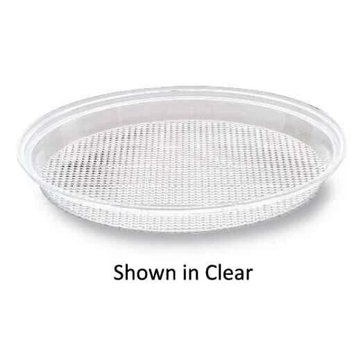 Delfin TRD-13P-10 13 x 1" Black Round Prism Tray"