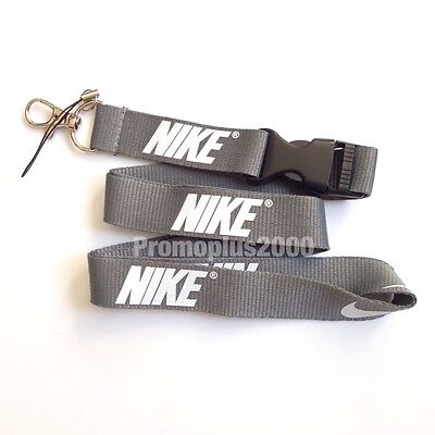 Nike Lanyard Detachable Keychain iPod Camera Strap Badge ID Running Cell Grwhte