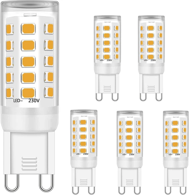 Ugvmn G9 LED Bulb 5W Equivalent to 28W 5 Count (Pack of 1), Warm White 2700k