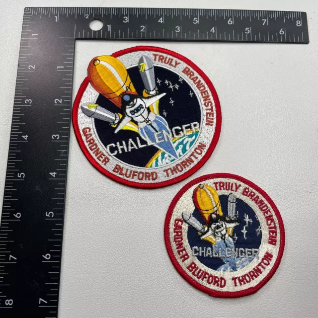 2 Patch Lot (Different Sizes) NASA Space Shuttle CHALLENGER Mission STS-8 261D