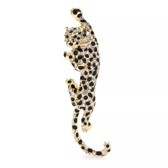 Big Climbing Leopard Brooch Animal Pins Women Men Luxury Coat Jewelry Badge Gift