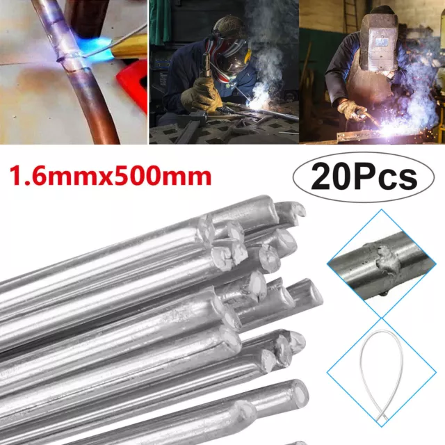 Easy Melt Welding Rods Low Temperature Aluminum Wire Brazing 20pcs - 1.6mm*500mm