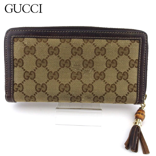 [Japan Used Wallet] Gucci Long Wallet Brand Round Fastener Women Mens Outlet Spr