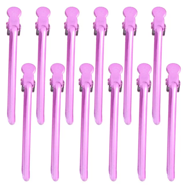 12 Pcs Dying Clips Salon Tight Tension Single Prong Pin Curl Hair Fixing Metal