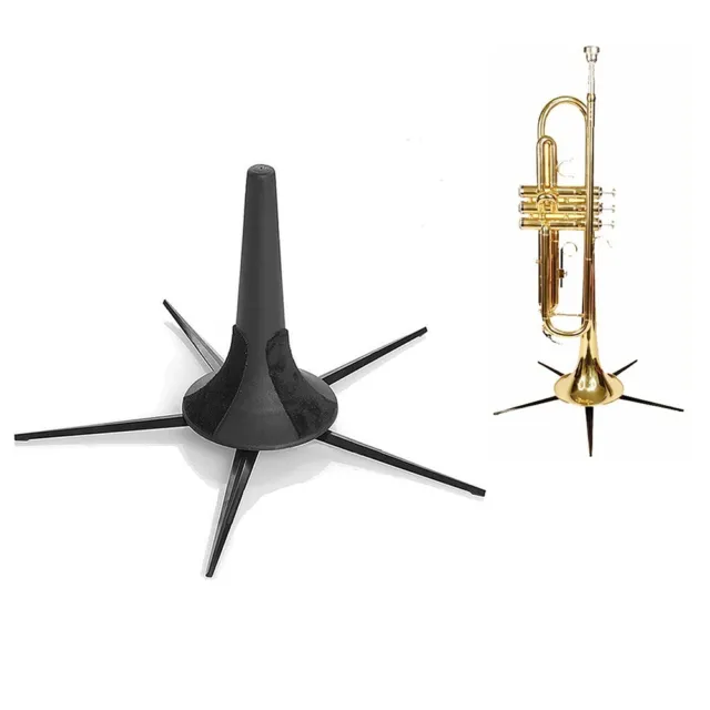 Portable Instrument Stand with Foldable Brass Leg for Trumpet Accessories