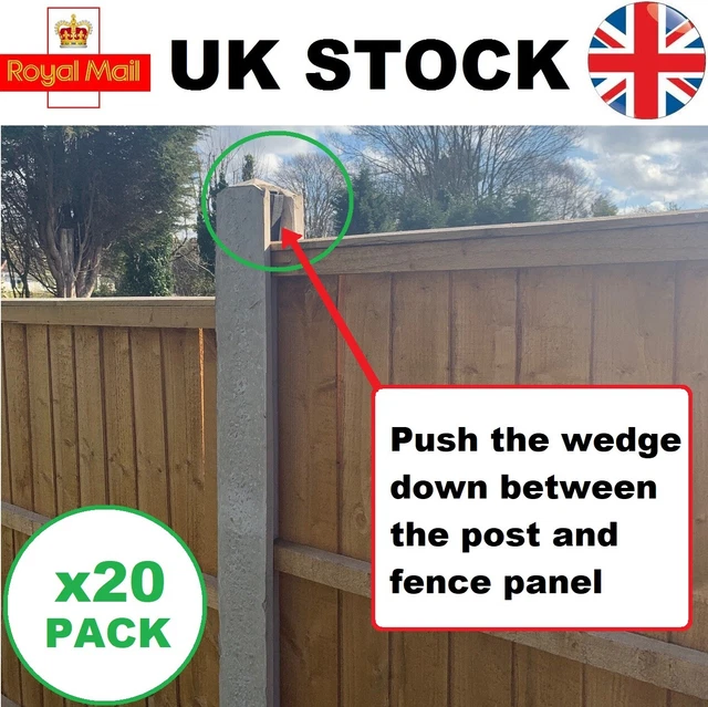 FENCE PANEL CLIPS (20 pack) stop fence panels rattling in wind, fence