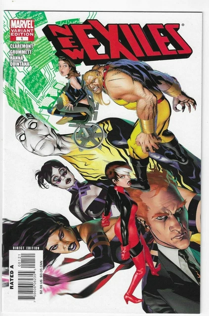 New Exiles #1 + Michael Golden Variant (Marvel 2008) VF Set | CLAREMONT