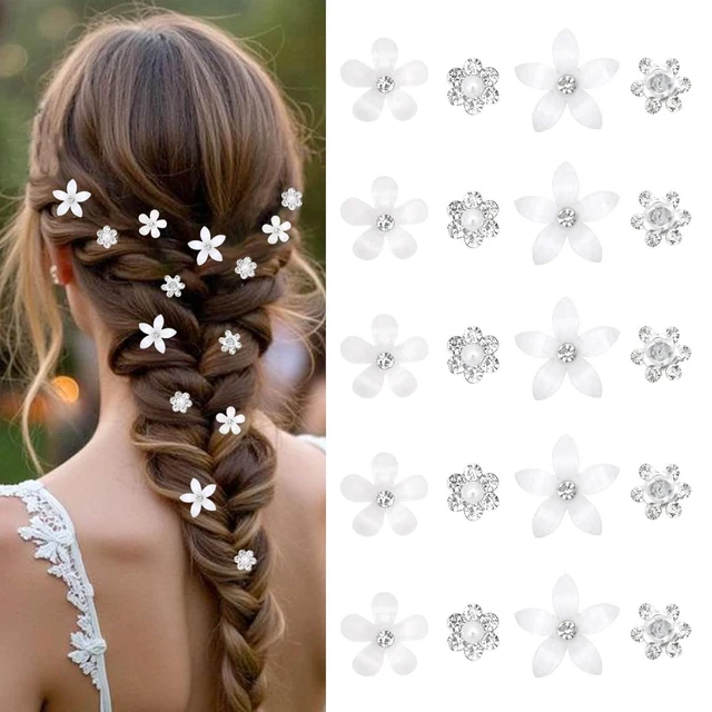 15 Mini-Haarspangen Aus Metall – Blumen-Design, Für Feines Haar, Ca. 2 Cm