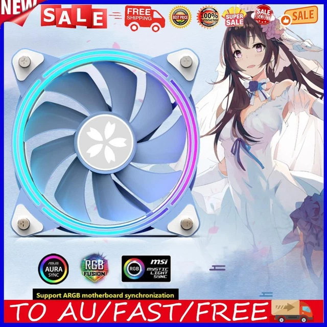 YESTON ZEAGINAL 120MM ARGB Cooling CPU Cooler 4 Pin PWM PC Case Fan ...