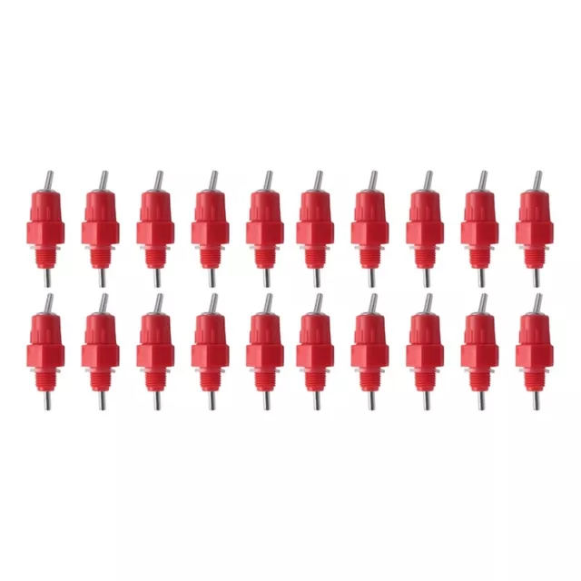 20 Pcs Eau Tetine Poulet Alimentateur Fournitures de Volaille Poule Vis Dan1311