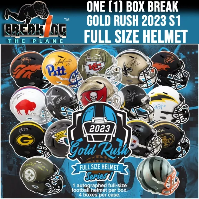 NY GIANTS GOLD Rush 2023 S1 Full Size Helmet Break One (1) Box (WED