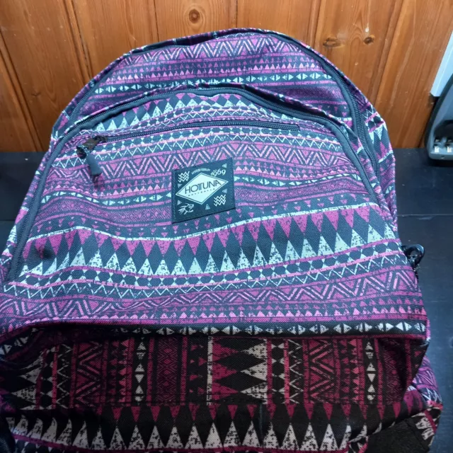 HOT TUNA TRIBAL Pattern Beach school Backpack 4 Compartments All Good Smoke free 11.99 PicClick UK