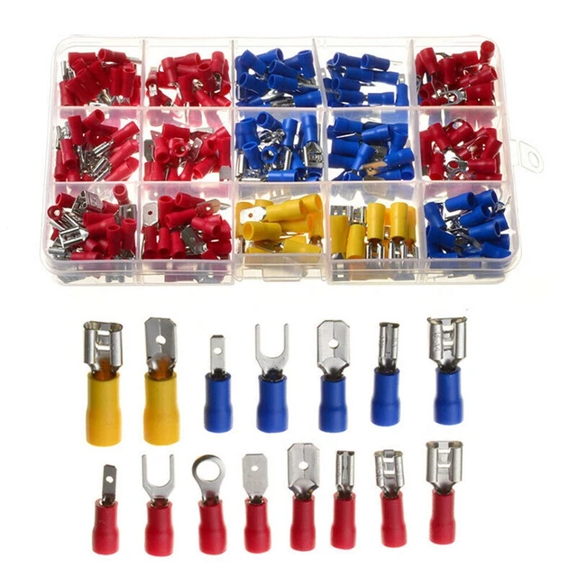 280 pièces kit de connecteurs filaires électriques bornes de bêche isolées a