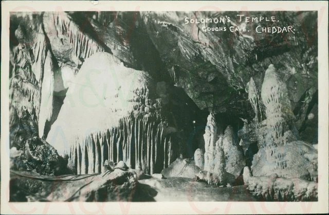 Cheddar Solomons temple Goughs Cave Real Photo