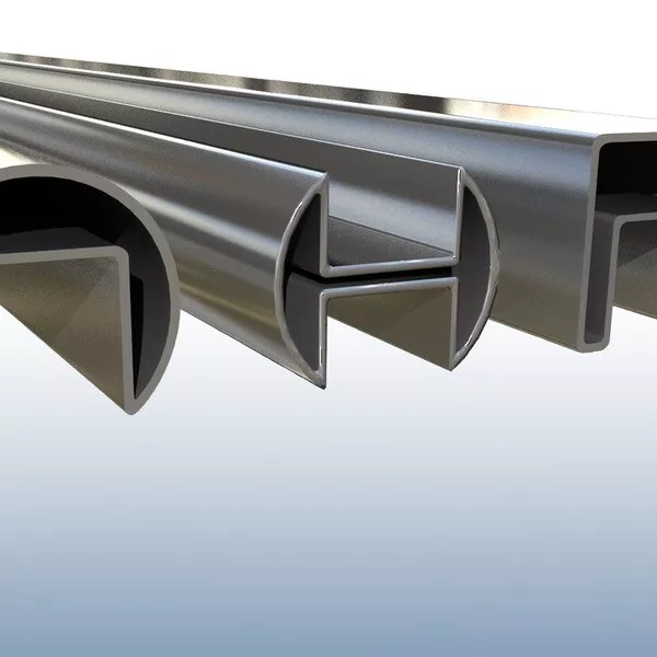 Glasleisten Profil Rohr von 26 bis 145 cm mit Nut Edelstahl für Duschabtrennung