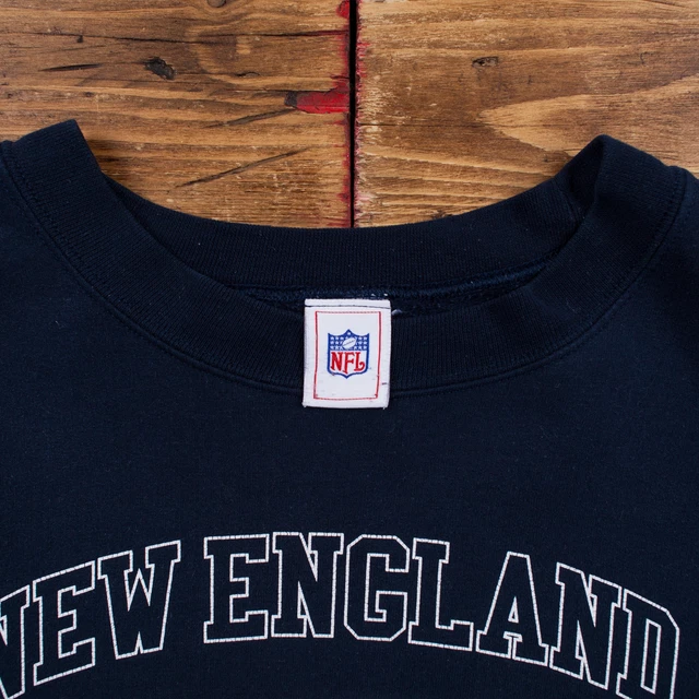 Felpa vintage NFL XL New England Patriots blu collo rotondo pullover 4