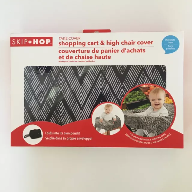 NEW Shopping Cart and High Chair Cover Black White Chevron | Skip & Hop