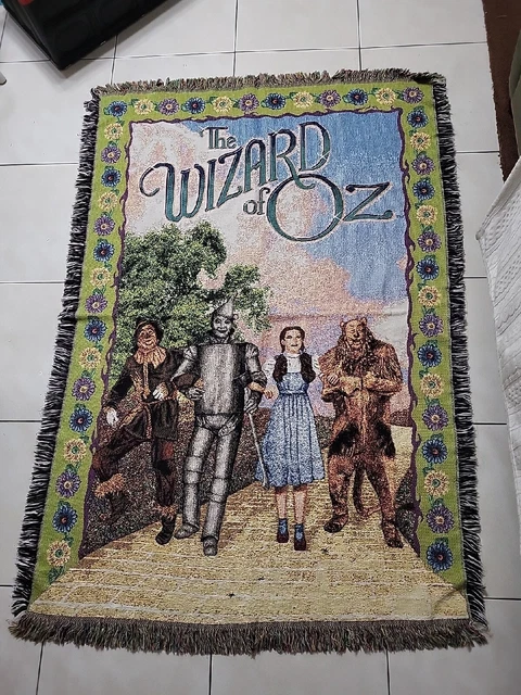 WIZARD OF OZ Woven Tapestry Afghan Throw Blanket Collectible USA Made 62x42 NWT