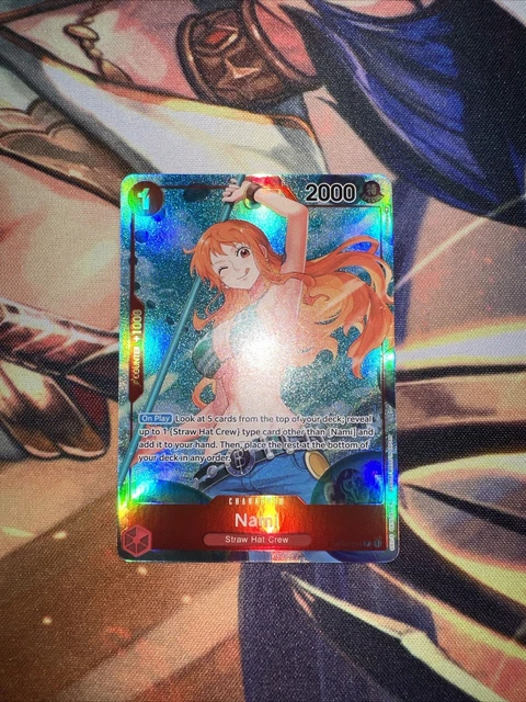 One Piece CCG Romance Dawn Nami OP01-016 R Alt Art Card – Super Rare Holo, Chinese, Bandai